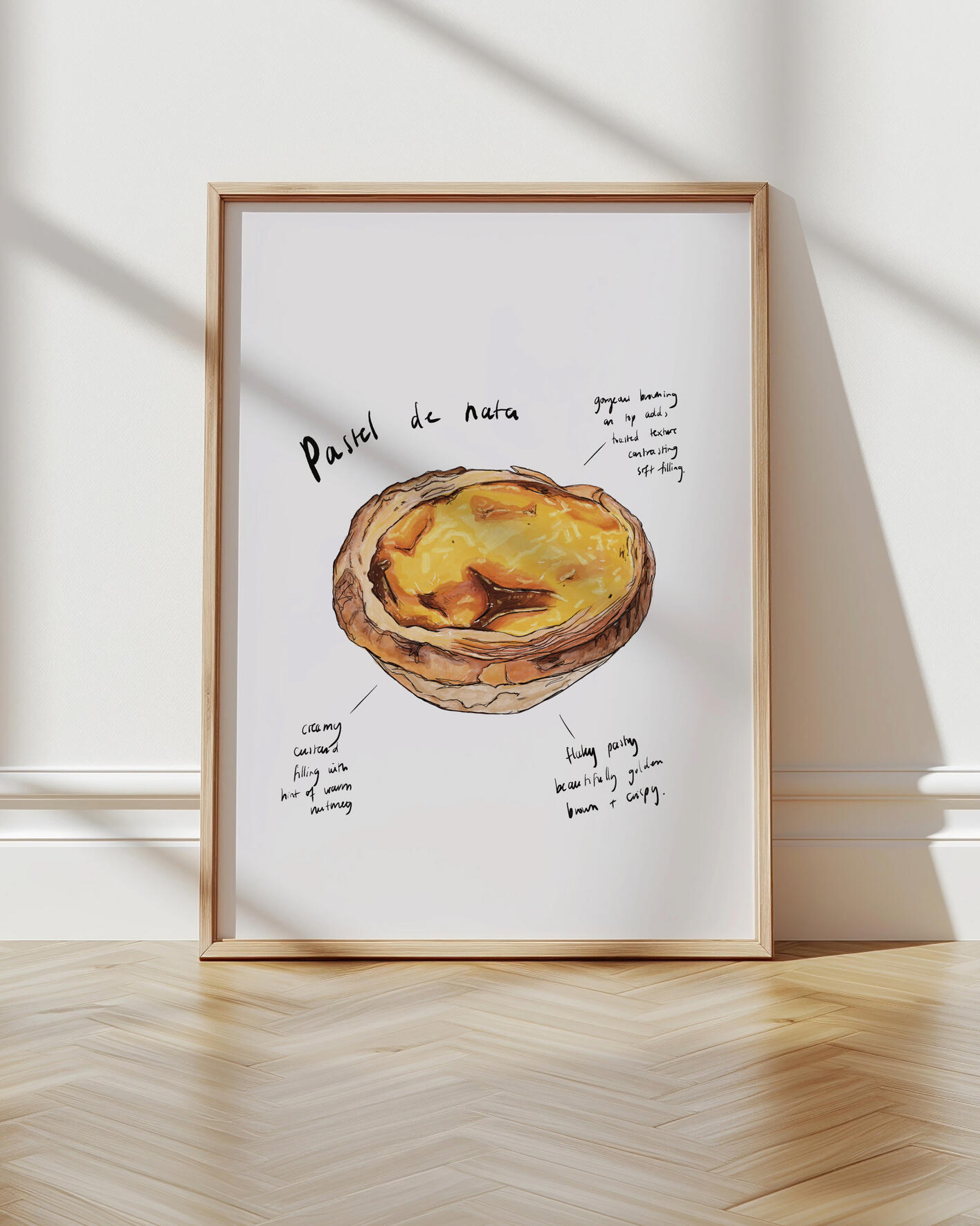 Savoury Sketchbook Shop - Pastel De Nata Art Print
