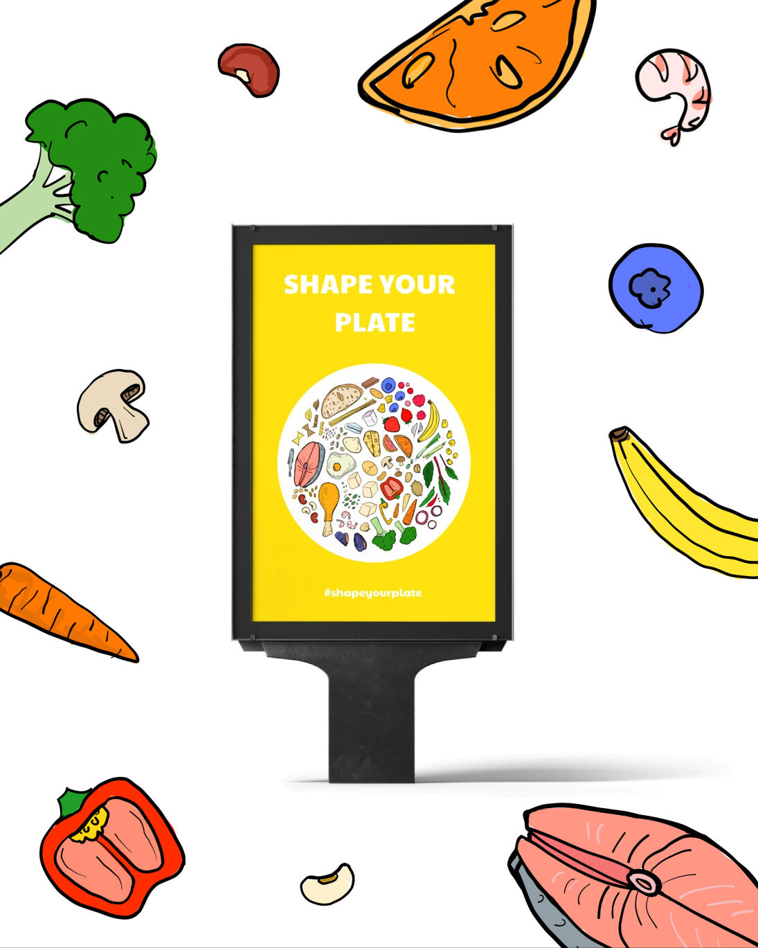Shape Your Plate Campaign - Digital Signage