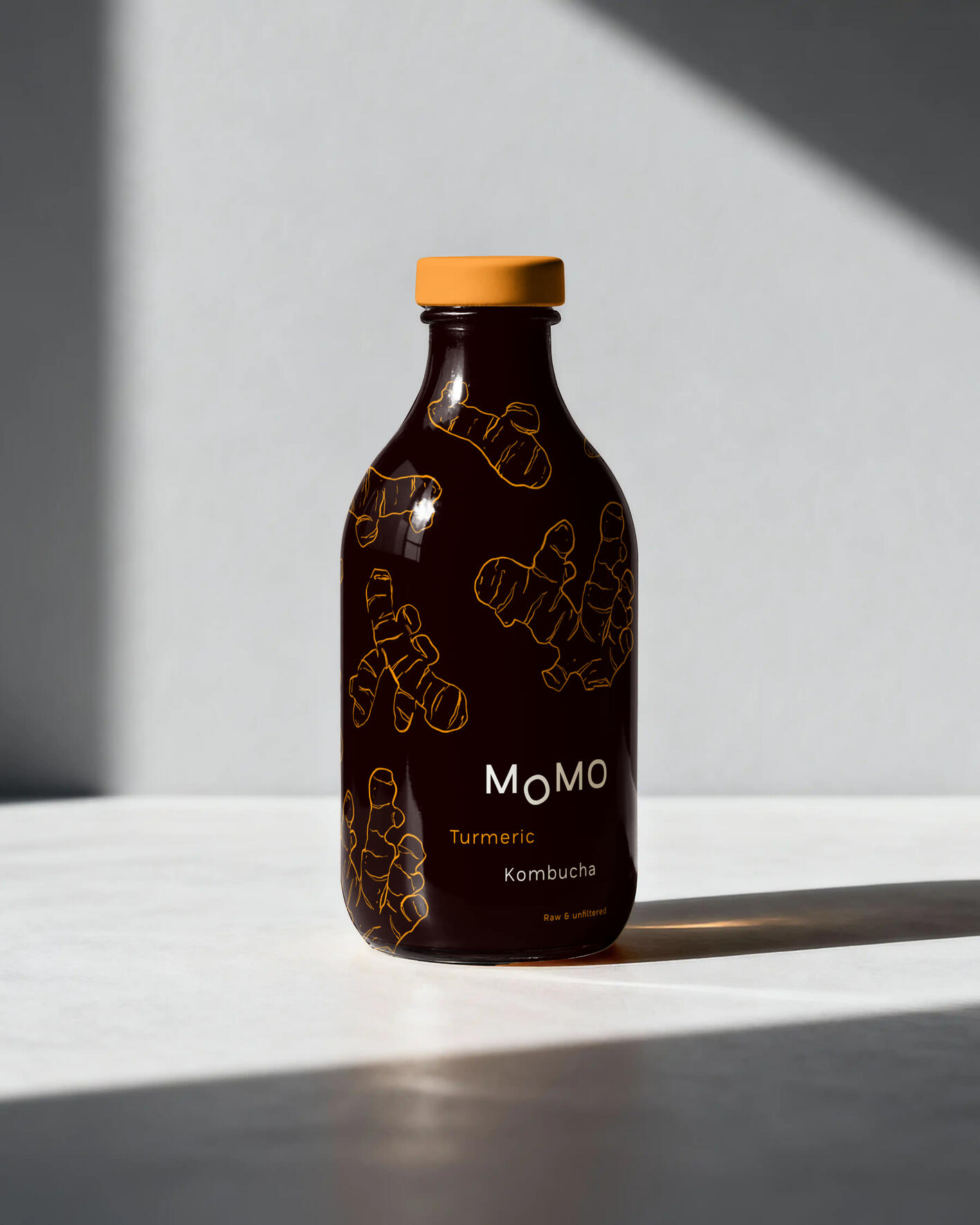 Momo Kombucha Bottle Rebrand (Self-initiated)